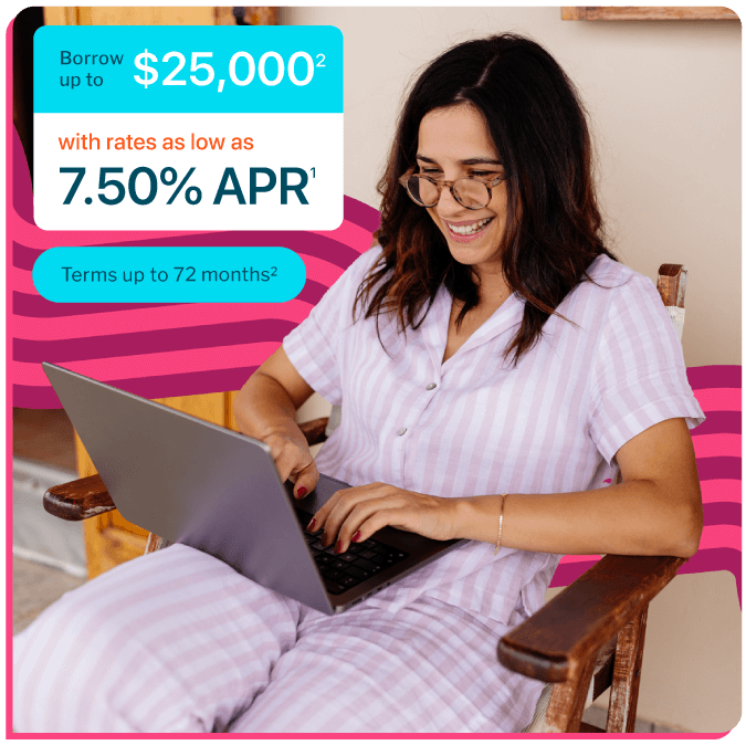 Borrow up to $25,000 with rates as low as 7.50% APR and terms up to 72 months. (mobile)